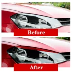 For VW Golf 7 GTI MK7 2014-19 Red Carbon Fiber Headlight Eyebrow Sticker Trim - Image 2