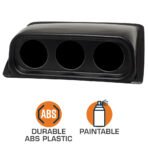 2005-2007 Volkswagen Golf Compatible 2-1/16" Black Triple Dashboard Gauge Pod - Image 2